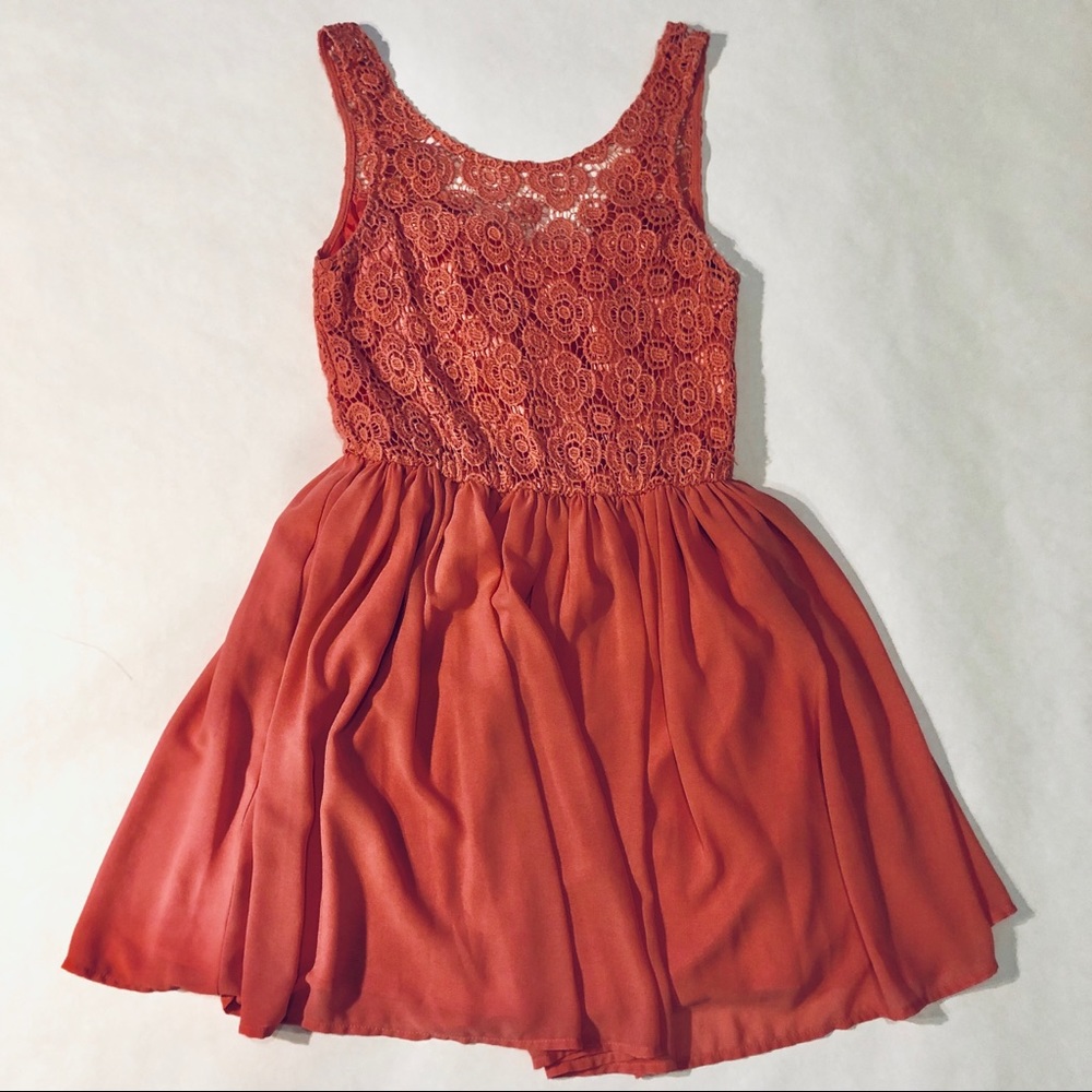 Light salmon summer dress